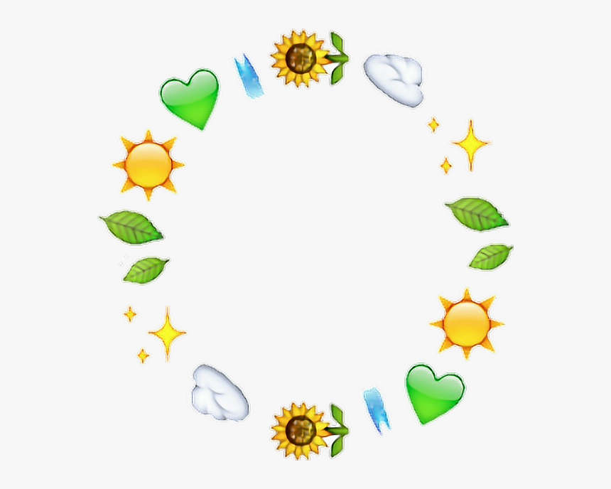 #sunflower #emoji #plant #heart #plant #leaf #cloud - Sunflower Emoji Png Transparent, Png Download, Free Download