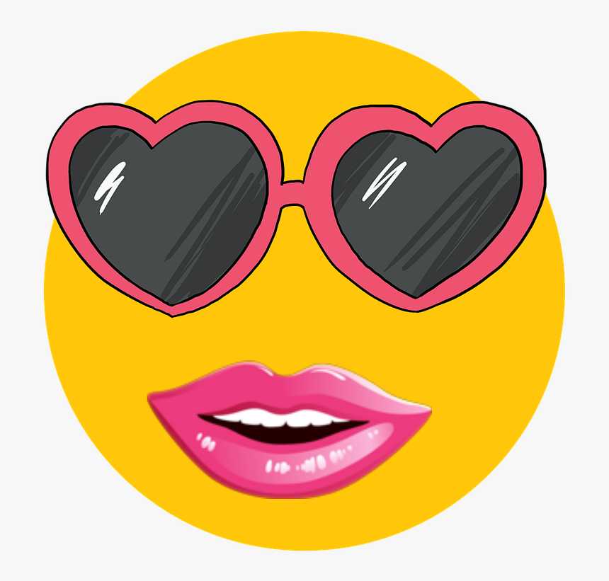 Emoji, Emotions, Face, Lips, Sun Glasses - Joke, HD Png Download, Free Download