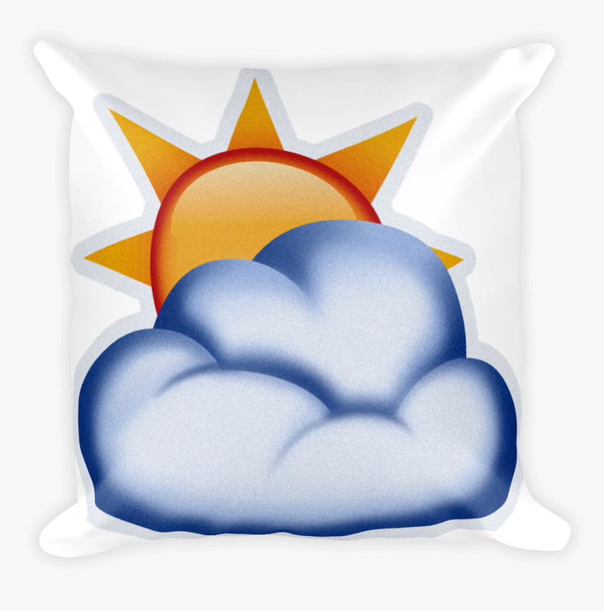 Sun Behind Cloud Just Emoji Clip Art Transparent Download - Sun And Cloud Emoji Transparent, HD Png Download, Free Download