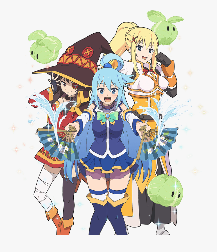 Konosuba Aqua Megumin Darkness, HD Png Download, Free Download