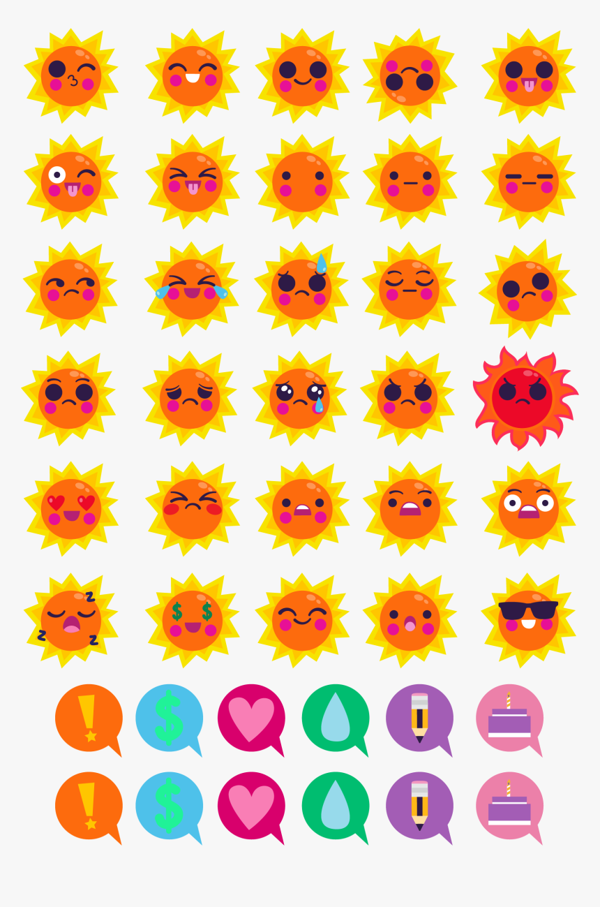 Image Of Starry Emojis Set - Starry Emojis Set Cosmic Funnies, HD Png Download, Free Download