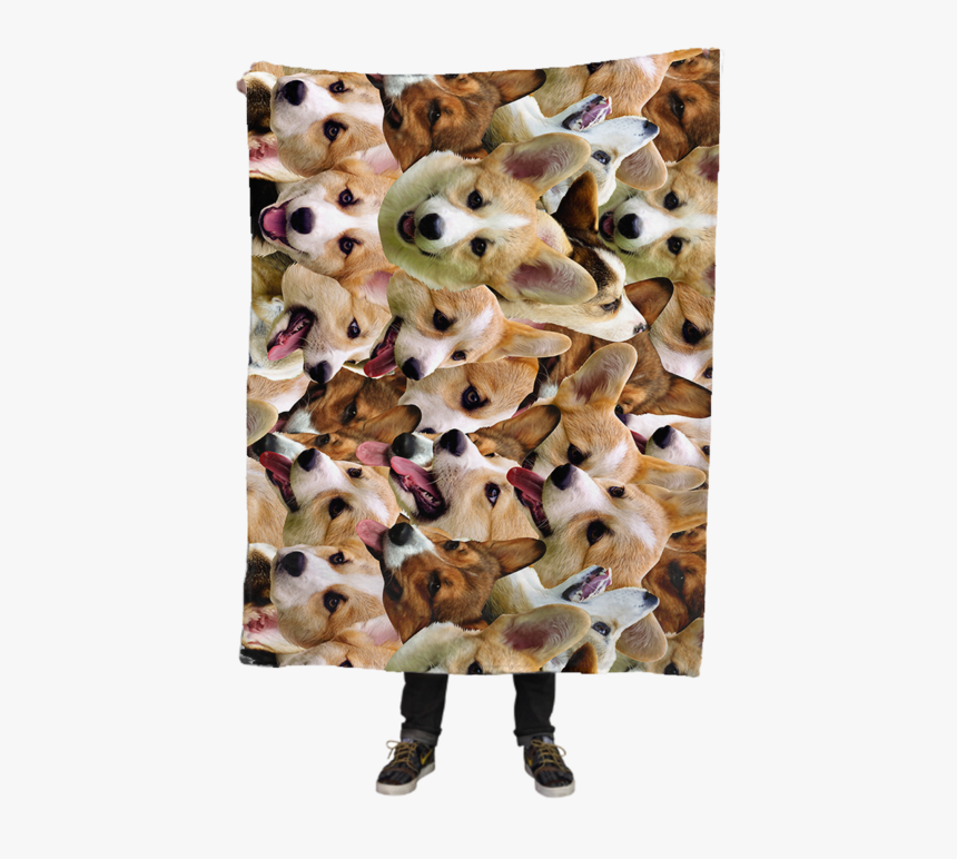 Corgis On Corgis On Corgis Fleece Blanket - Pug, HD Png Download, Free Download