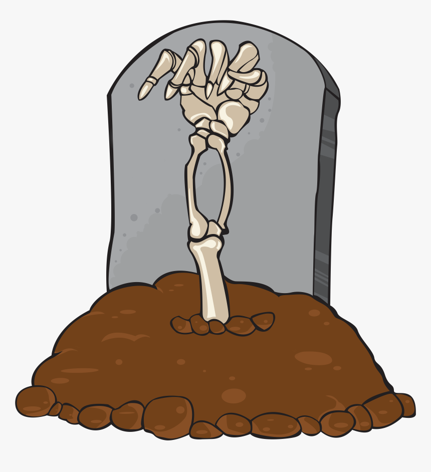 Gravestone Tomb And Skeleton Hand Png Clip Art Imageu200b - Gravestone Clipart, Transparent Png, Free Download