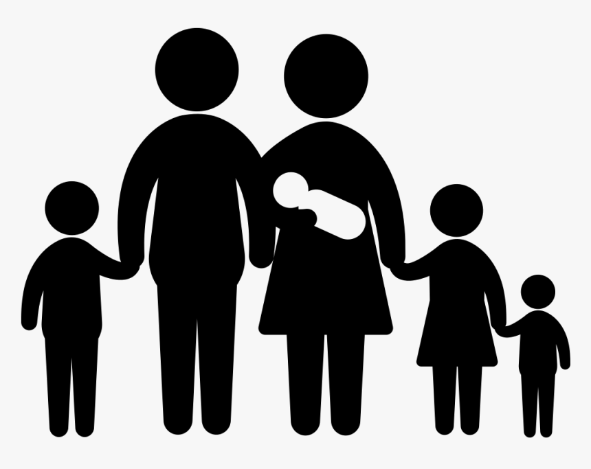 Family Of Six Including A Baby - Family Of Six Symbol, HD Png Download, Free Download