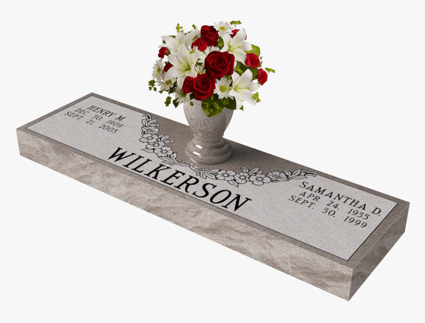 Cemetery Grave Markers With Vase , Png Download - Granite Grave Marker With Vase, Transparent Png, Free Download