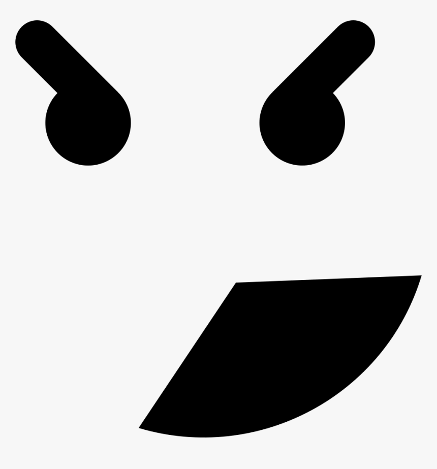 Square Emoticon Angry Face - Cejas Enojadas Png, Transparent Png, Free Download