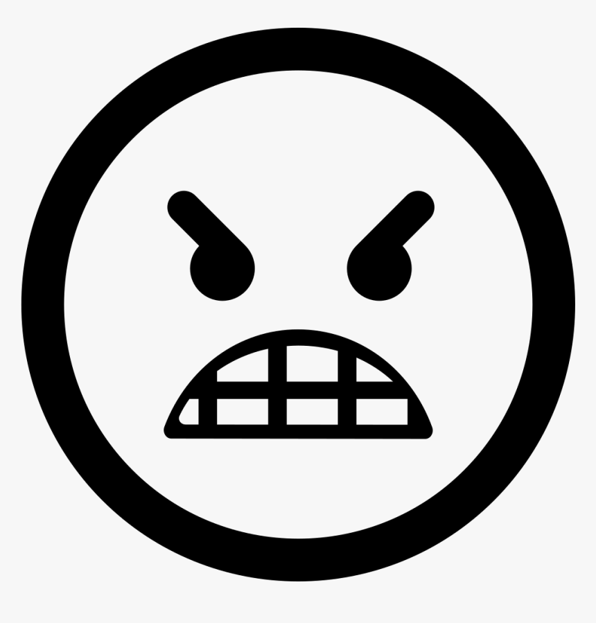 Angry Emoticon Face - Number 8 In Circle Png, Transparent Png, Free Download