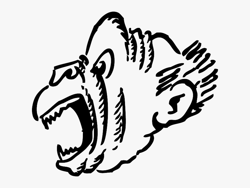 Monkey, Angry, Profile, Face, Head, Screaming, Ape - Screaming Monkey Png, Transparent Png, Free Download