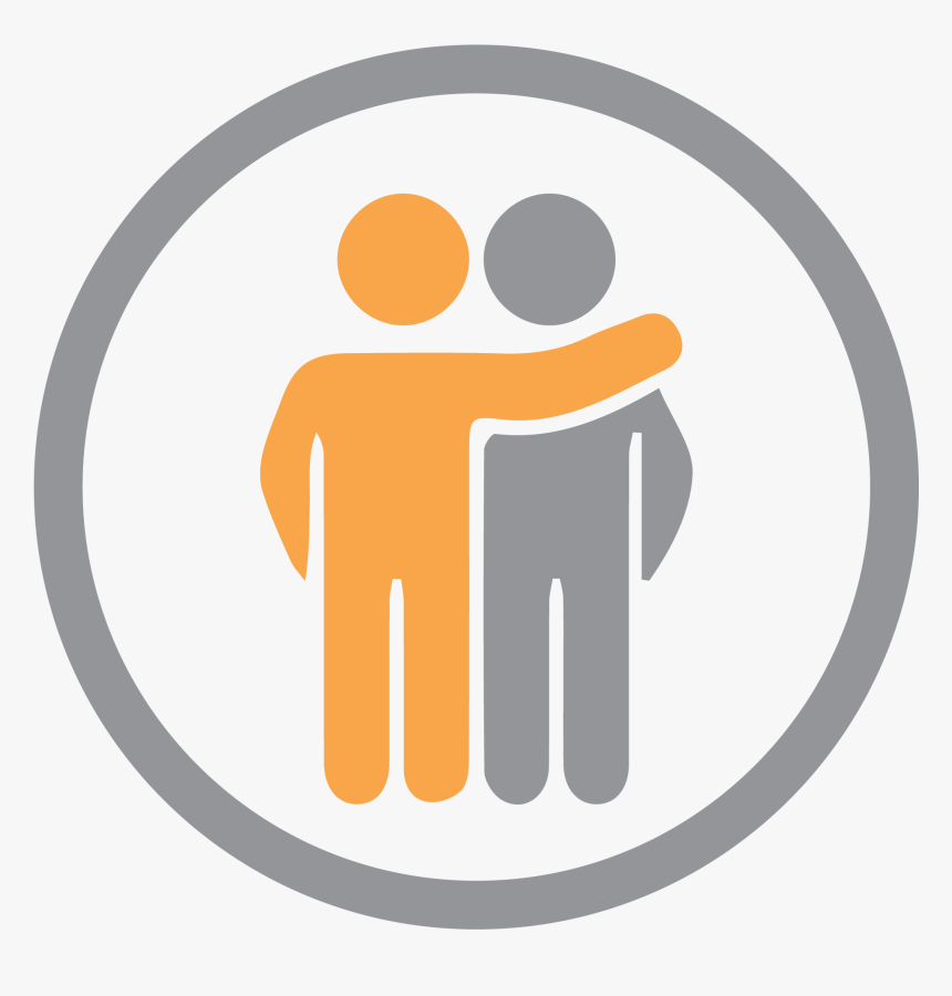 Icon With Friends Arm Around Friend"s Shoulder - Friends And Family Icon, HD Png Download, Free Download