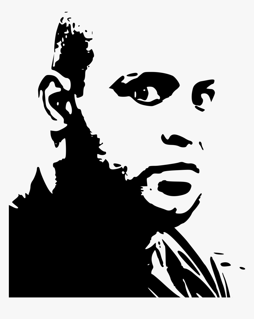Angry Man - Face Vector Black And White, HD Png Download, Free Download