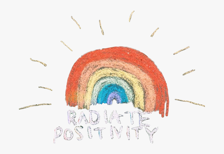 #chalk #art #chalkboard #rainbow #radiate #positivity - Sketch, HD Png Download, Free Download