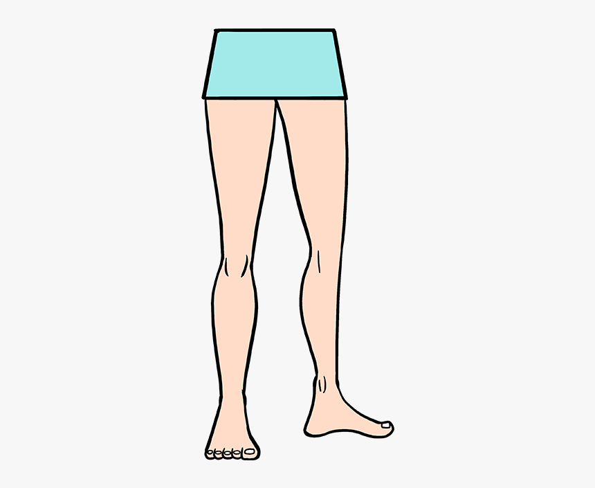 How To Draw Legs Really Easy Drawing Tutorial - Pantyhose, HD Png Download, Free Download