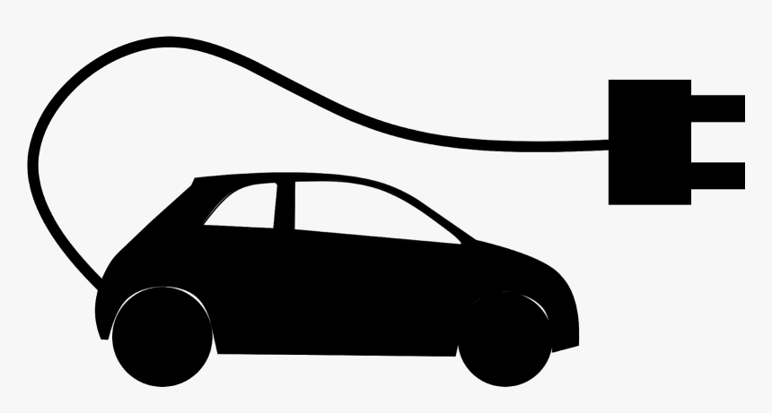 Electric, Car, Silhouette, Vehicle, Flat, Eco, Auto, - Electric Car Silhouette, HD Png Download, Free Download