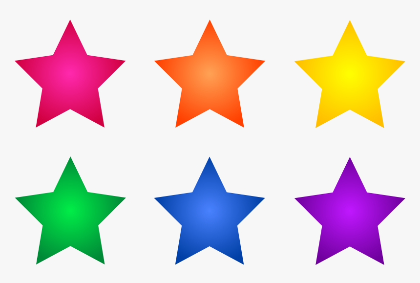 Star Clip Art Outline Free Clipart Images - Colored Star Clip Art, HD Png Download, Free Download