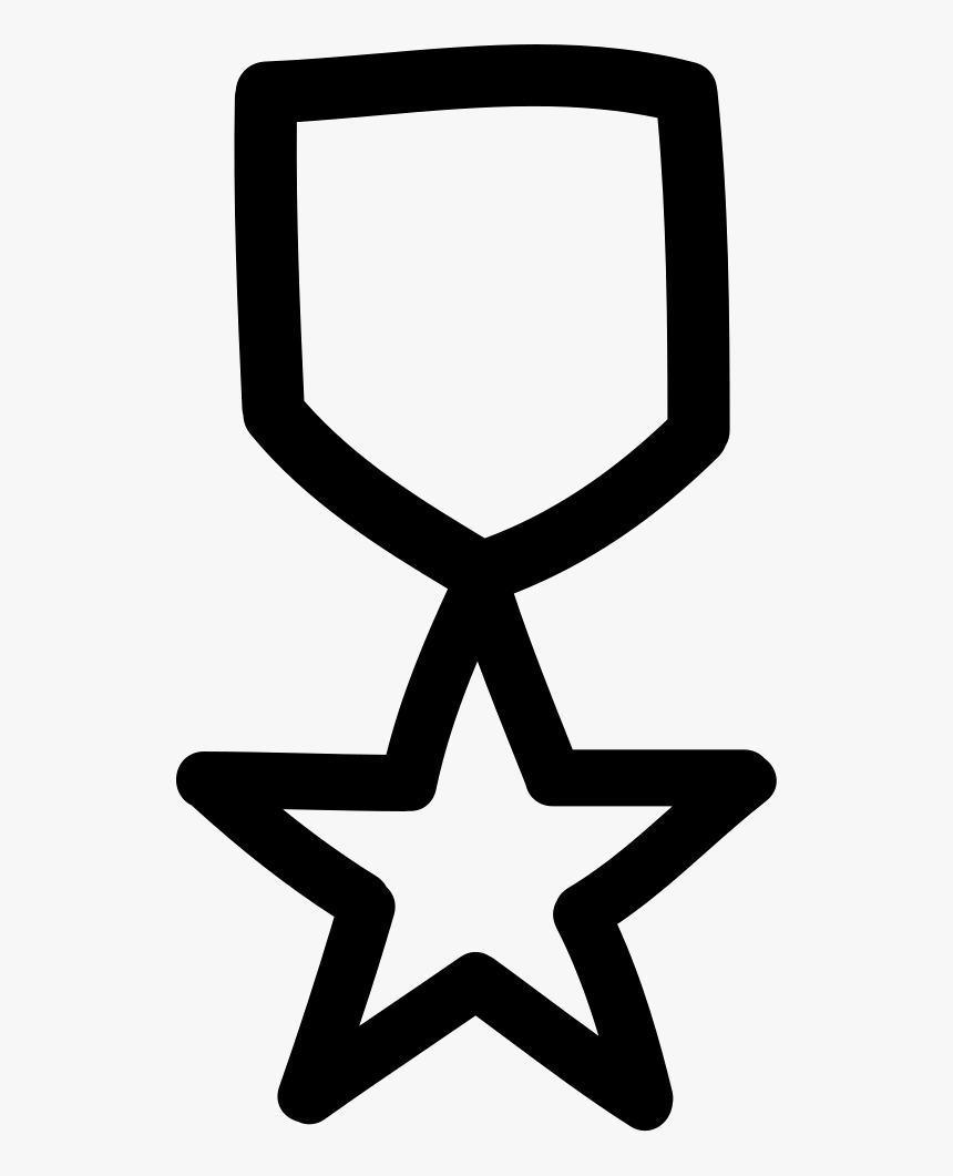 Star Badge Hand Drawn Outline - Pakistan Flag Moon And Star, HD Png Download, Free Download
