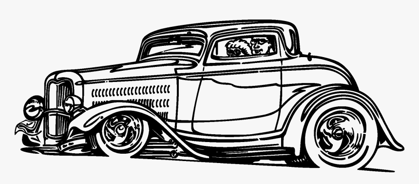 Clip Art Classic Cars Silhouettes Vector - Silhouette Images Of Old Cars, HD Png Download, Free Download