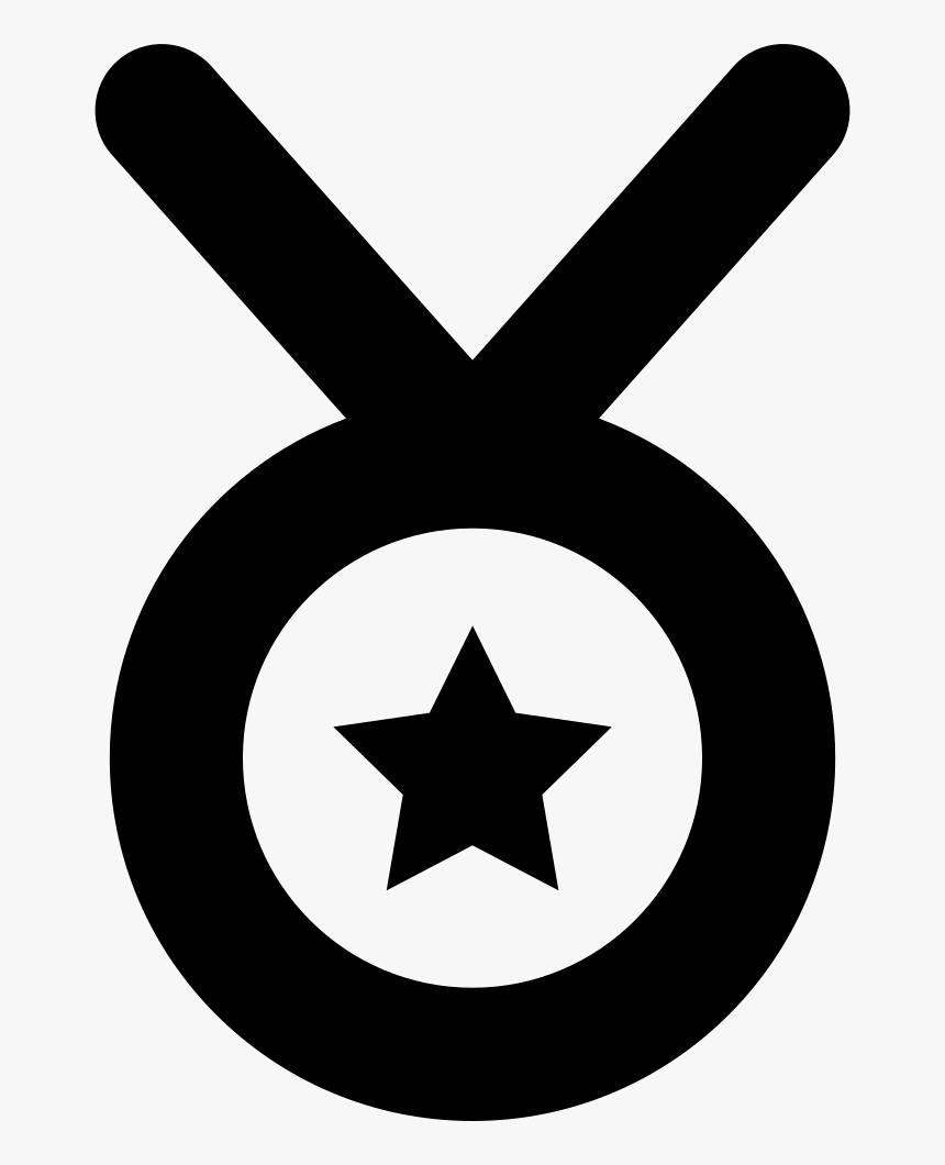 Medallion With Star Outline Variant - Commendation Icon, HD Png Download, Free Download