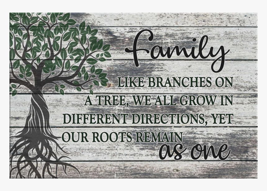 Roots As One - Family Like Branches On A Tree We All Grow In Different, HD Png Download, Free Download