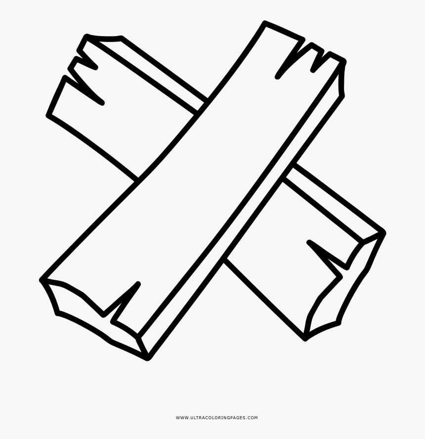 Wood Planks Coloring Page - Colouring Pages Of Wood, HD Png Download, Free Download