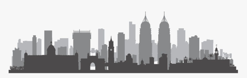 Mumbai Skyline Silhouette Png, Transparent Png, Free Download