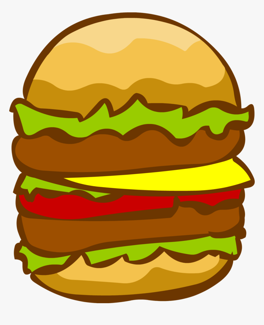 Cartoon Burger Png - Double Cheese Burger Clipart, Transparent Png, Free Download