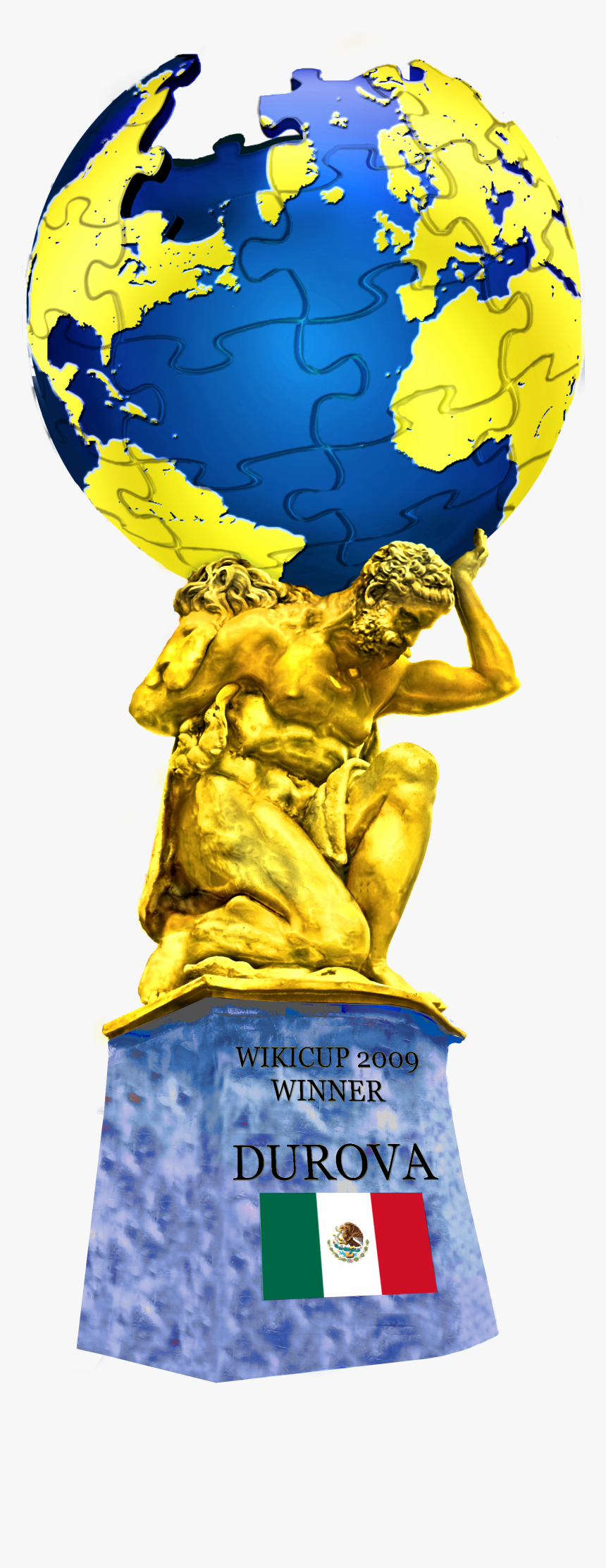 Wikicup Trophy Winner - Atlas Holding The World Transparent Background, HD Png Download, Free Download