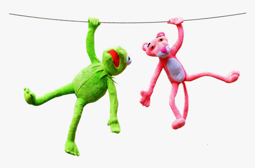Kermit, Pink Panther, Plush Toys, Fun, Plush - Pink Panther Toy Png, Transparent Png, Free Download