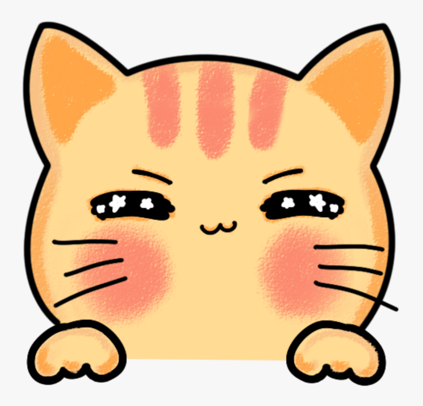 #ftestickers #clipart #cartoon #cat #stereoscopic #cute - Cute Cat Cat Png, Transparent Png, Free Download