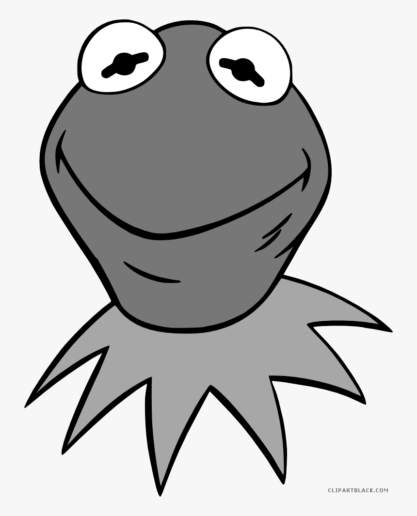 Kermit The Frog Miss Piggy Gonzo Fozzie Bear Beaker - Kermit The Frog Black And White, HD Png Download, Free Download