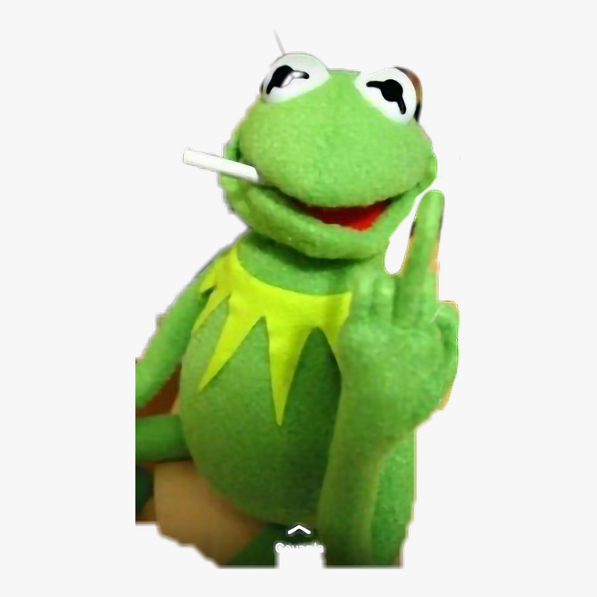 #kermit #frog #muppet #muppets - Kermit The Frog Middle Finger, HD Png Download, Free Download