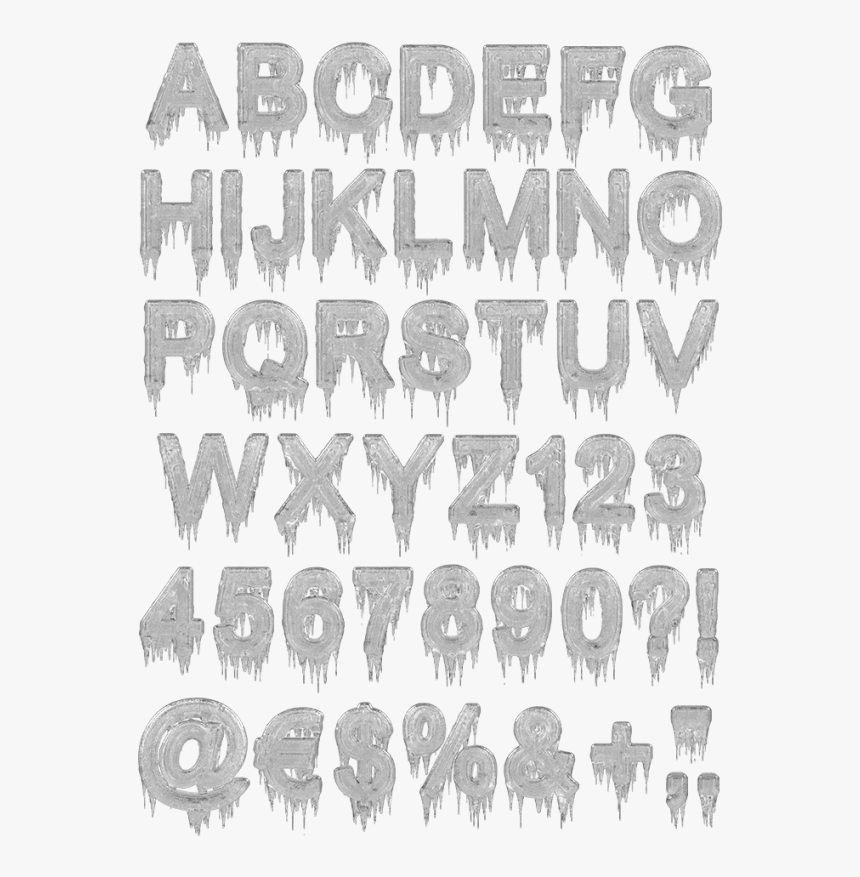 Transparent Png Icicles From Roof - Icicle Font, Png Download, Free Download