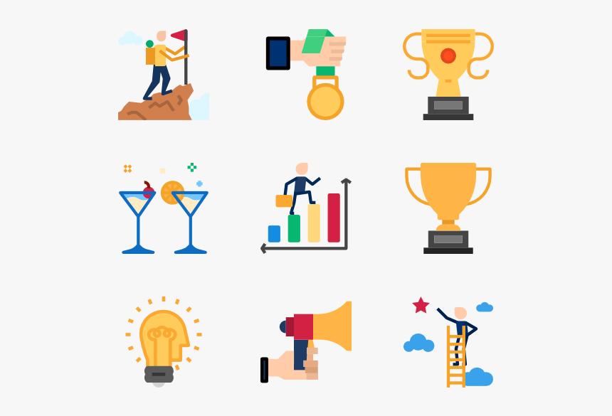 Success - Successful Flat Design Png, Transparent Png, Free Download