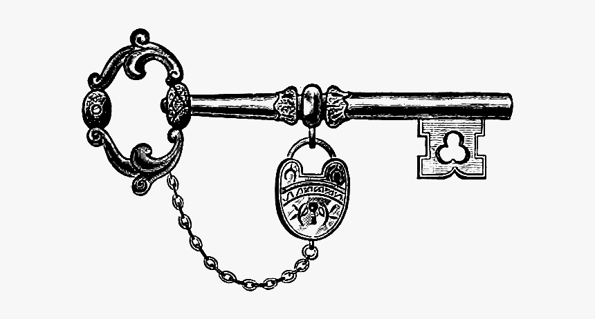 Vintage Key Png Free - Antique Key Clip Art, Transparent Png, Free Download