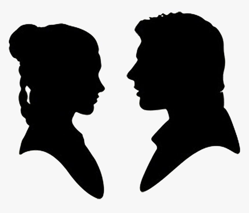 Princess Leia And Han Solo Silhouettes - Han Solo And Princess Leia Silhouette, HD Png Download, Free Download