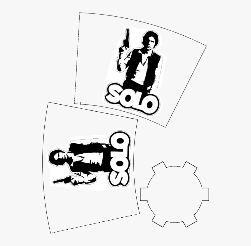 Han Solo Cup Template - Han Solo, HD Png Download, Free Download