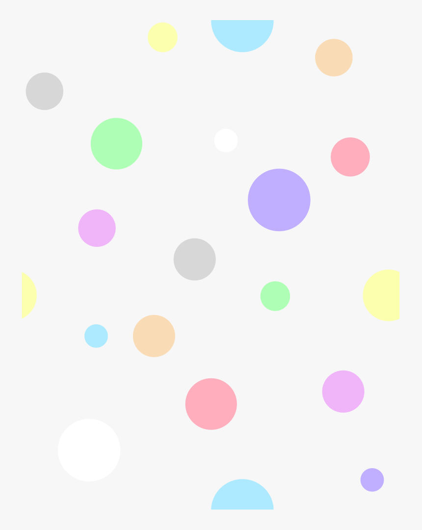 Polka Dots, In Pastel Colors - Pastel Colors Polka Dots, HD Png Download, Free Download