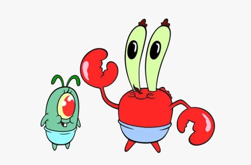Mr Krabs And Karen Squarepants Squidward Tentacles - Baby Plankton Spongebob, HD Png Download, Free Download