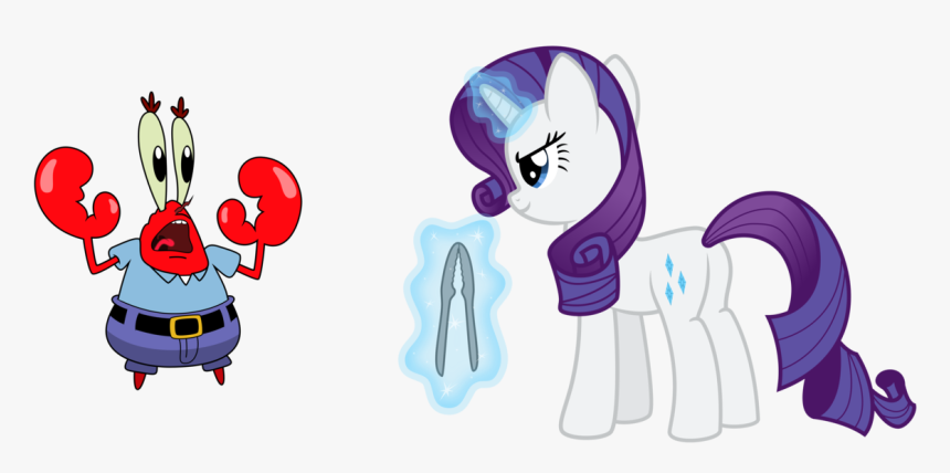 Krabs Rarity Pearl Krabs Rainbow Dash Sandy Cheeks - Pony Friendship Is Magic Rarity, HD Png Download, Free Download