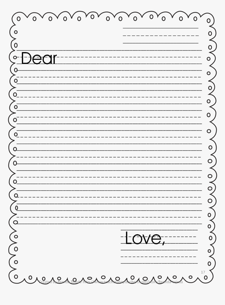 Primary Letter Writing Paper - School Open House Sign In Sheet, HD Png Download, Free Download