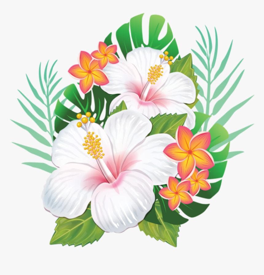 Rosemallows Hawaiian Hibiscus Flower - Hawaiian Flowers Png, Transparent Png, Free Download