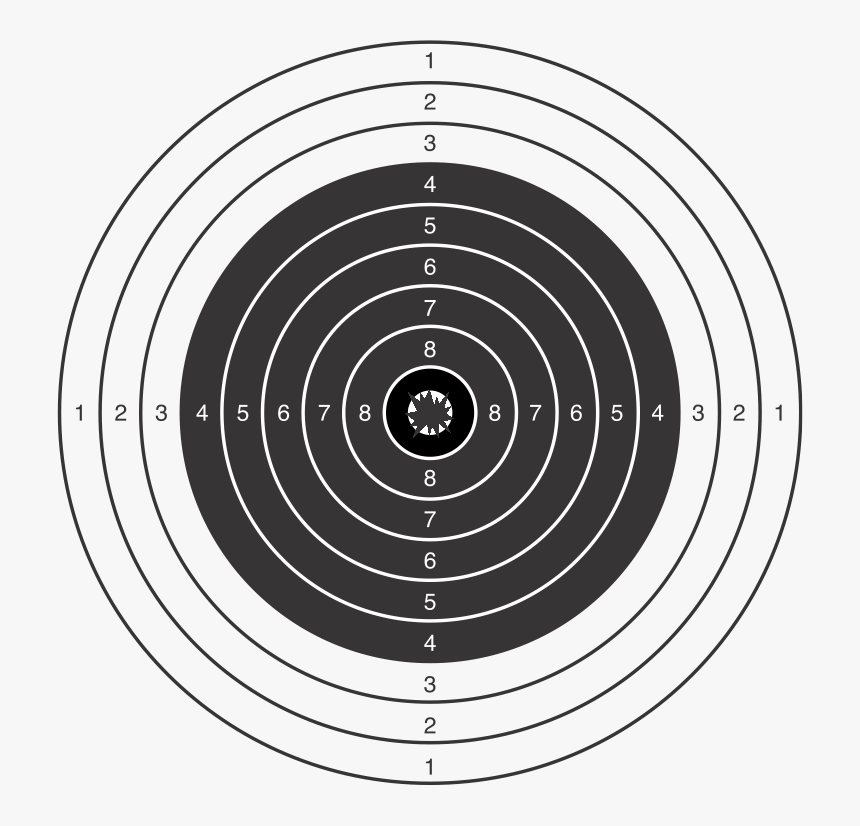 Transparent Gun Target Clipart - Shooting Bullseye Targets, HD Png Download, Free Download