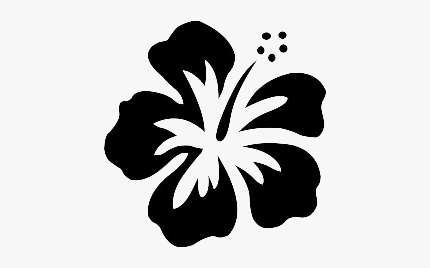 Hawaii-flower - Hawaiian Flower Stencil, HD Png Download, Free Download
