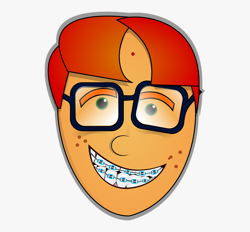 Guy, Head, Nerd, Glasses, Red, Red Hair, Man, Person - Nerd Face Cartoon, HD Png Download, Free Download