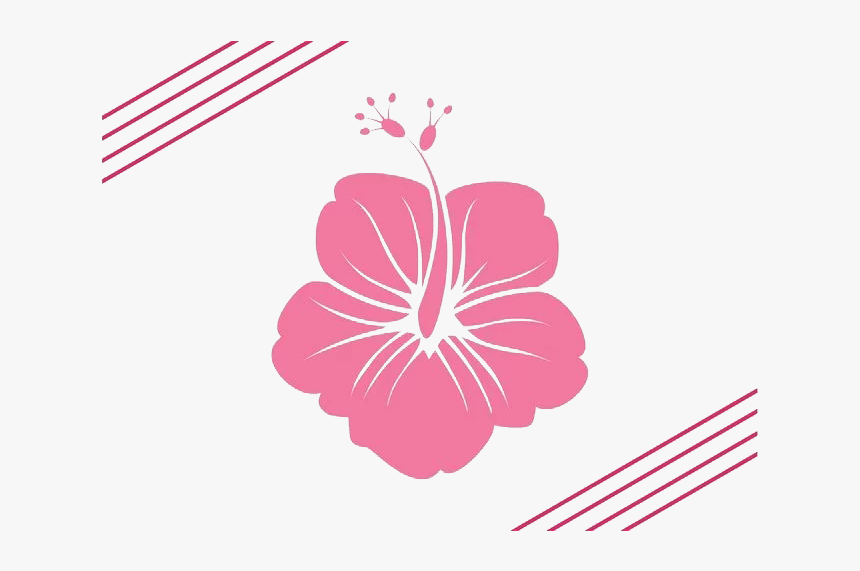 Hawaii Flower Silhouette Clip Art - Flor Do Hawaii Silhueta Png, Transparent Png, Free Download