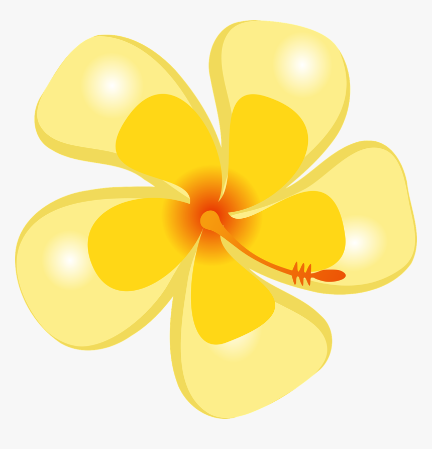 Hawaiian Flowers Clipart 16, Buy Clip Art - Flor Tropical Desenho Png, Transparent Png, Free Download