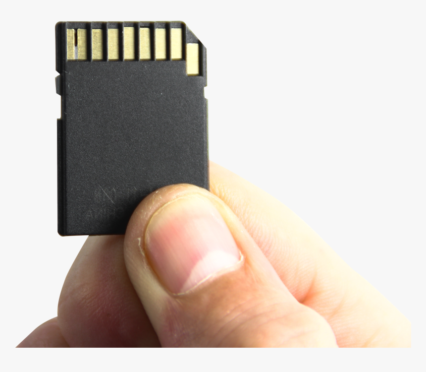 Hand Holding Memory Card Png Image - Computer Data Storage, Transparent Png, Free Download