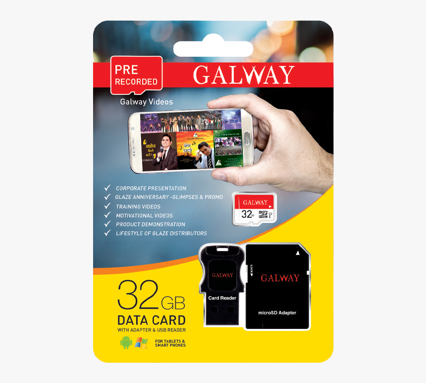 Galway 32gb Memory Card, HD Png Download, Free Download