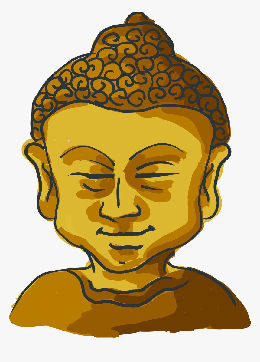 Buddha Head Clip Arts - Transparent Cartoon Buddha, HD Png Download, Free Download