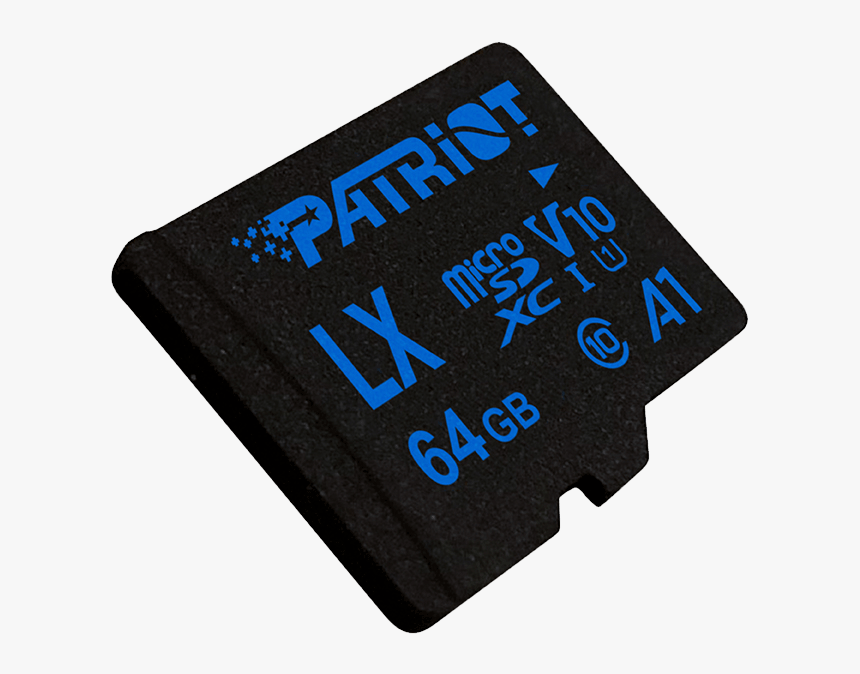 64gb Lx Series Microsdxc V10 A1 Uhs-1 C10 U1 Memory - Adaptor Card, HD Png Download, Free Download