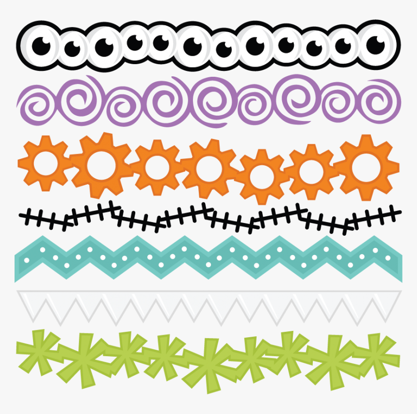 Monster Borders Svg Files For Scrapbooking Svg Borders - Border Designs For Scrap Book, HD Png Download, Free Download